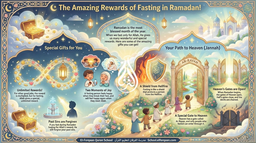 Rewards for those who fast, from Ramadan's hadiths